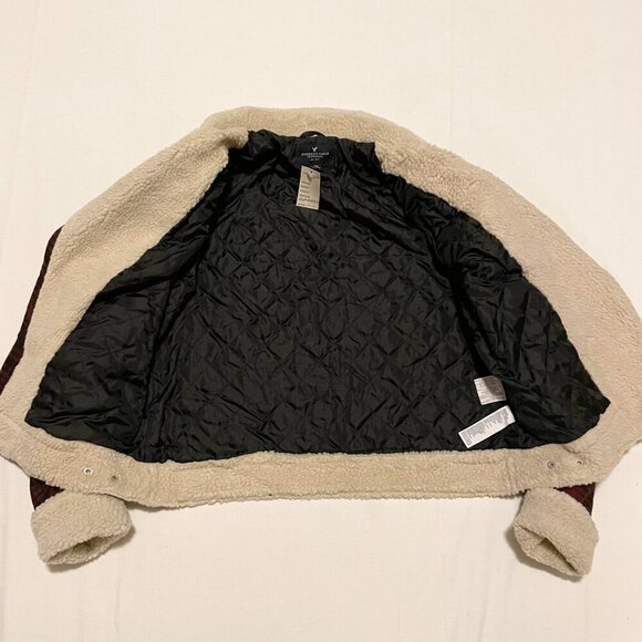 American Eagle Outfitters Womens Size Small Plaid Wool Blend Jacket Coat - Picture 9 of 16